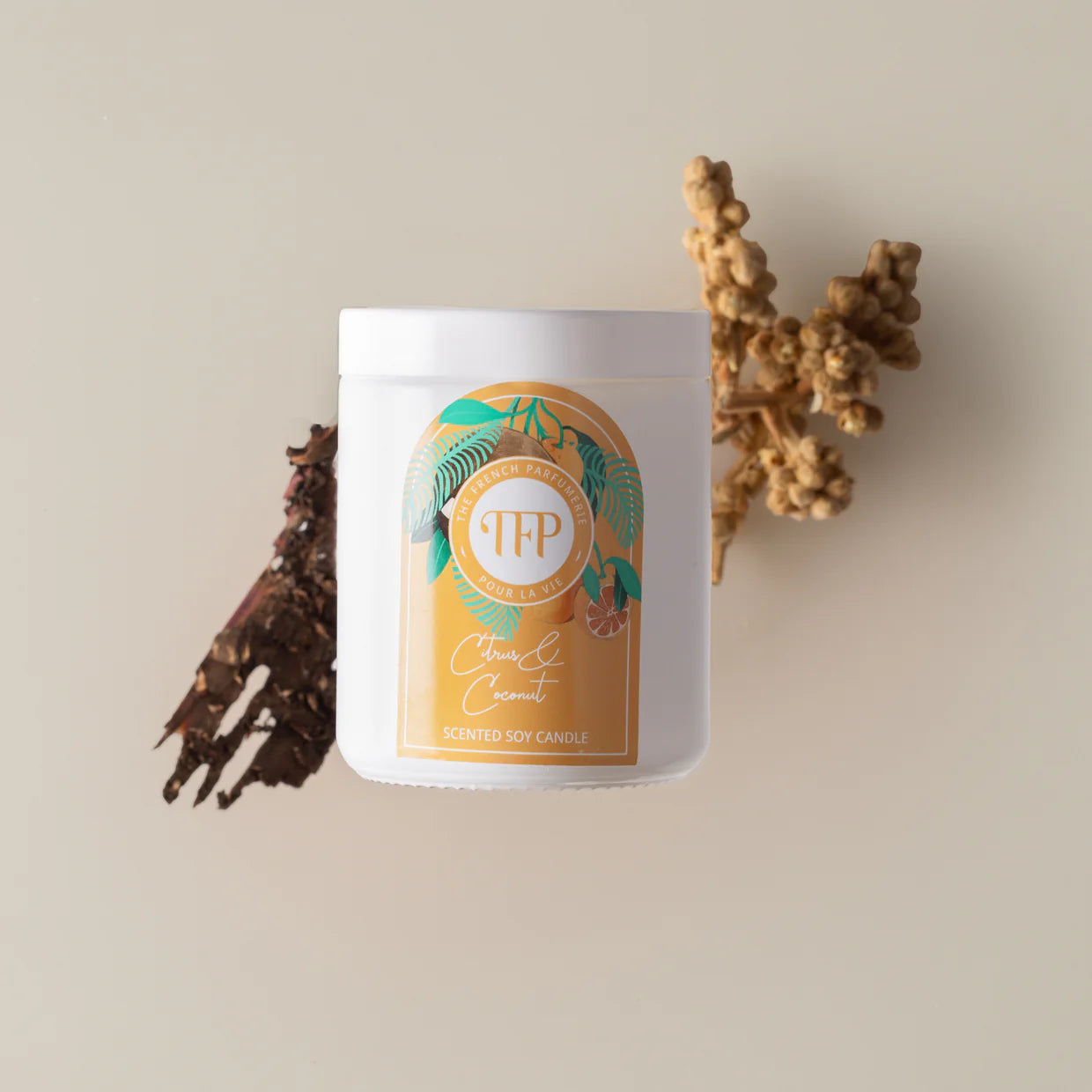 TFP Citrus and Coconut Natural Soy Wax Scented Candle