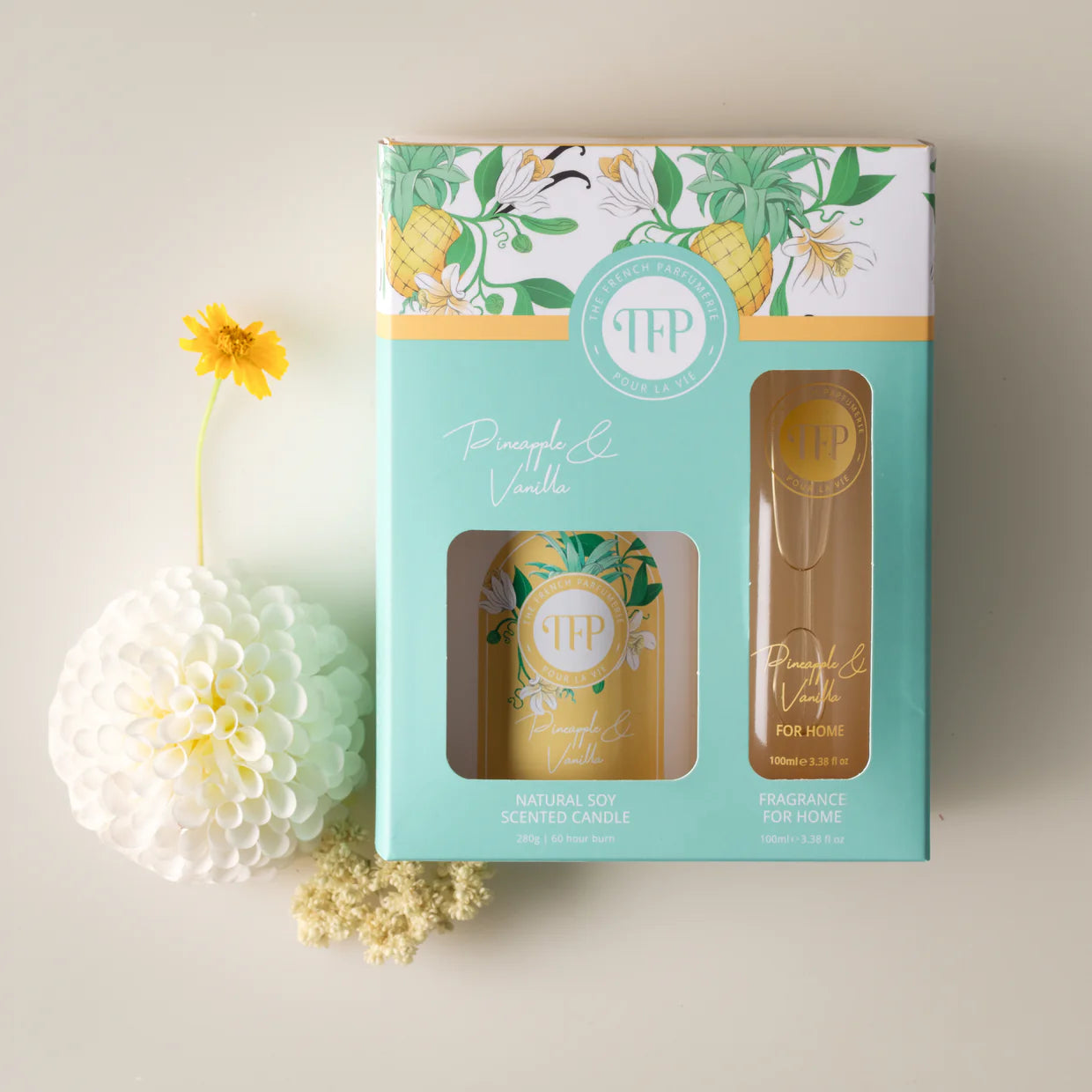 TFP Candle and Room Spray Combo Box: Pineapple and Vanilla